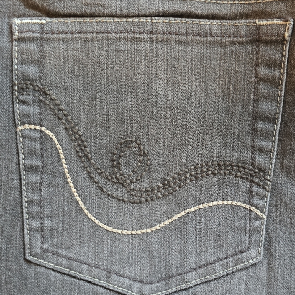 Vintage Venezia Dark Gray Straight Leg Jeans SIZE 14 - Picture 4 of 12